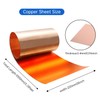 Uxney Copper Sheet Roll, 1000x200x0.4mm Copper Flashing Roll, 27 Gauge