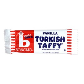 Bonomo Turkish Taffy Variety Bundle, 12 Pack (4 Flavors), Strawberry Taffy, Vanilla Taffy, Chocolate Taffy, Banana Taffy, Individually Wrapped Taffy Candy, The Hampton Candy Company
