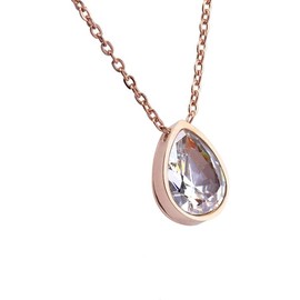 LuckyLy Collares para Mujer Oro Rosa 18K Plata Zirconia Cúbica Regalos Mamá