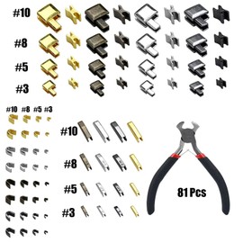 LHZHLE Zipper Repair Kit Replacement: 81Pcs #3#5#8#10 Zipper Stop - Zipper Bottom - Zipper Pliers
