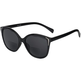 LookLux Reading Sunglasses 2.0 Womens, Oversized Cat Eye Bifocal Sunglasses for Women Lightweight Reader Sunglass for Women