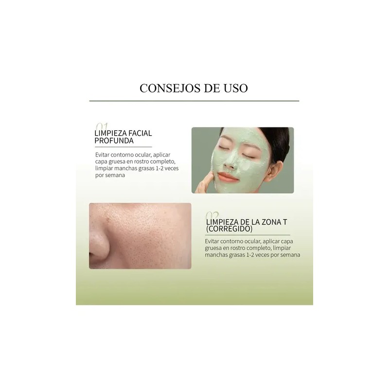 Mascarilla De Arcilla De Té Verde - Limpieza Profunda, Elimina
