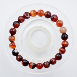 AD Beads Natural Gemstone Round Beads Stretch Bracelet Healing Reiki 8mm (Red Dream Agate)