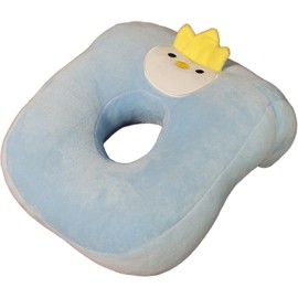 FYKZQWDS Pillow With Arm Hole, Ear Piercing Pillow, Cute Soft Pillow With Hole For Ear Can be Used Sleeping in Classrooms Offices Libraries Airplanes Suitable for Ladies Girls Kids (Blue Penguin)