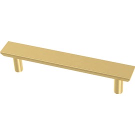 Franklin Brass Simple Chamfered (10-Pack) Cabinet Handles 3-3/4' Hole Center Modern Gold Kitchen Drawer Pulls Dresser, Furniture Hardware P40845K-117-C