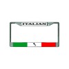 digiart ITALIAN ITALIA ITALY FLAG Chrome Metal Car License Plate