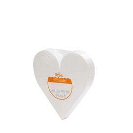 Decora 0173915 Basi a forma di cuore in polistirolo ideali per esercitazioni e per realizzare torte a piani dall'aspetto perfetto, Dim. 20 X H 5 CM