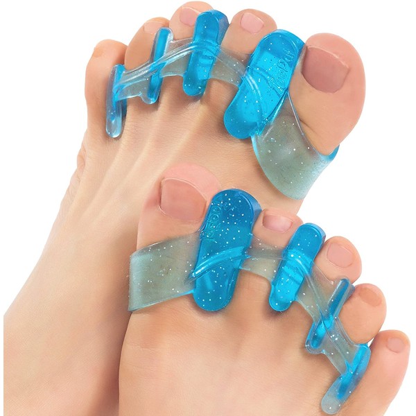 ToePal: Gel Toe Separator & Toe Stretcher for Yoga, Walking and Dancing. Instant Therapeutic Bunion Relief, Toe Alignment for Women and Men