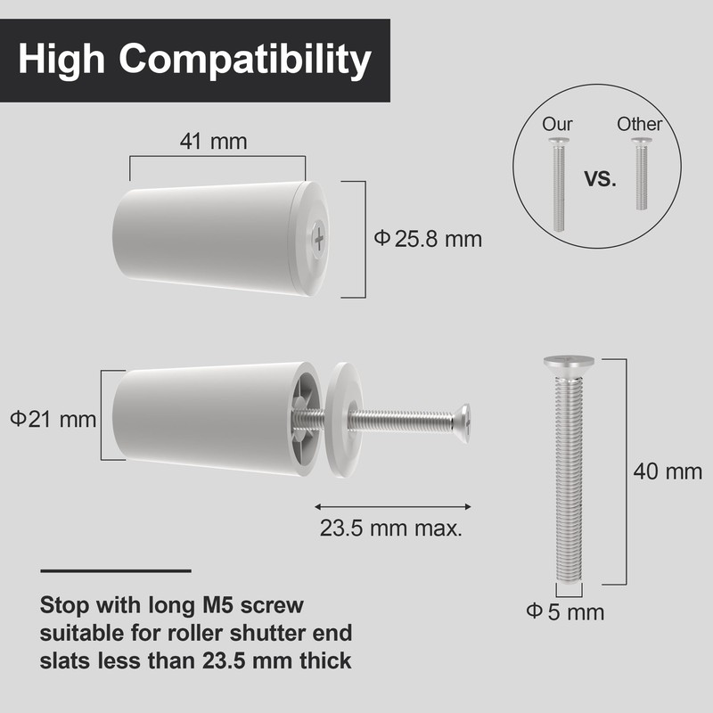 ipow Stop Stop for Roller Shutter Protection, Set of 10,