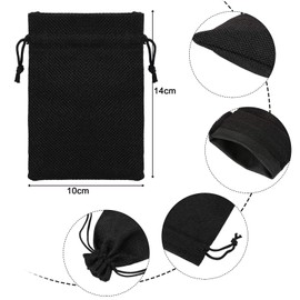 Naler 24 x Jute Sacks Red Jute Bags for Advent Calendar Fabric Bag Natural Gift Bags 10 x 14 cm