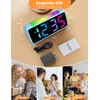 Netzu Digital Alarm Clock Children with Light, Colourful LED Display,