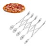 Raguso Pastry Cutter, Locking Device, 5-Wheel Pizza Cutter, Stainless Steel,