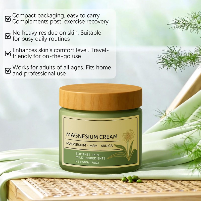 rexibuz 2Pcs Magnesium Cream with MSM & Arnica, Nerve Relief