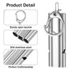 TIESOME Stainless Steel Survival Whistle, 120dB Loud Whistle Double Tube