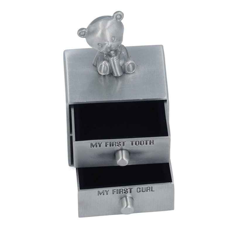 Tooth Fairy Keepsake Box Alloy Structure Soft Inner Wall Bear