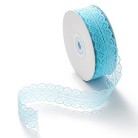 CHUQING Lace Ribbon Light Blue Vintage 23 Metres Ribbon Lace Border Decorative Ribbon Gift Ribbon Wide 3 cm Wedding Decorative Ribbon