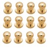 Denailey 12 Sets Solid Brass Round Head Button Stud Screw