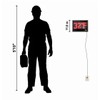 Yellow Safety®, Combo: Large Digital Time and Temperature Electric Sign,11"x15",