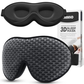 INNELO INNELO Sleep Mask, Eye Mask for Sleeping Women Men, 3D Contoured Cup Sleeping Mask Light Blocking No Eye Pressure Soft Eye Shade Covers for Sleeping Blindfold for Travel Nap Yoga Night Shift, Grey