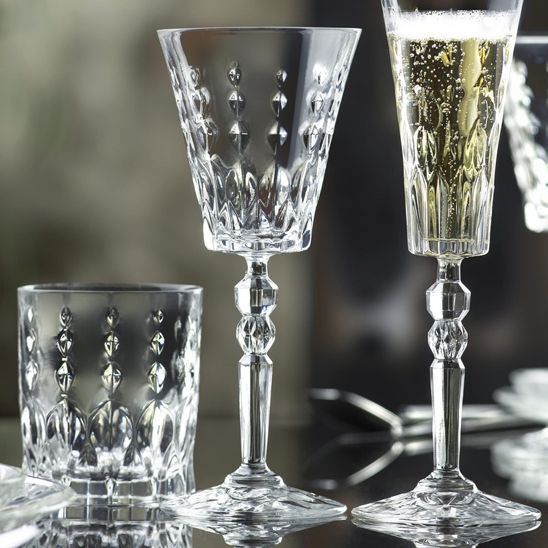 Lorren Home Trends Marilyn Set of 6 Red Wine Goblets