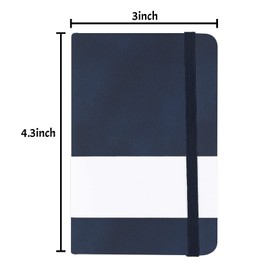 2 Pack A7 Pocket Notebook Mini Small Notepad Journal Diary Lined Notebook Hardback Notepad Travel Notebook Writing Note Books Memo Pad Elastic Closure 96 Pages Office School Stationery Supplies