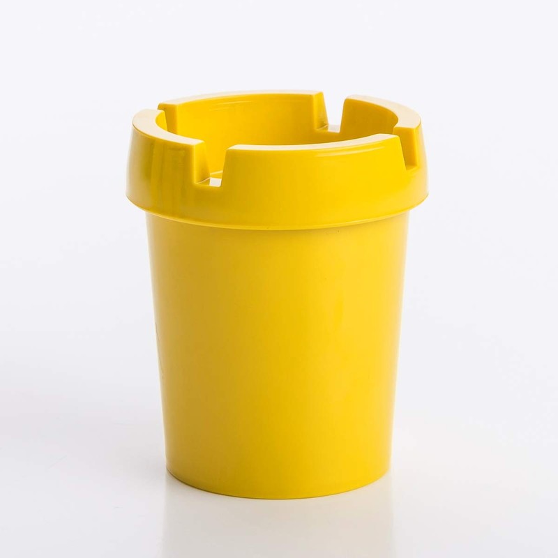 LST 5x Ashtray Storm Ashtray Smokeless Drink Holder Yellow Plastic