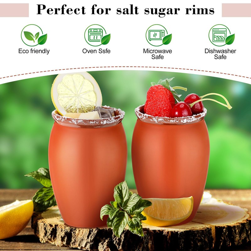 Nuogo 6 Pcs 12 oz Cantaritos De Barro Mexicanos Cantaritos
