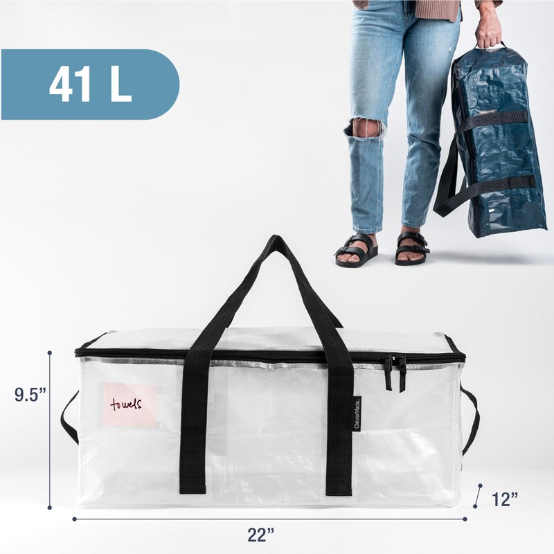 CleverMade 41L Duffel, Transparent