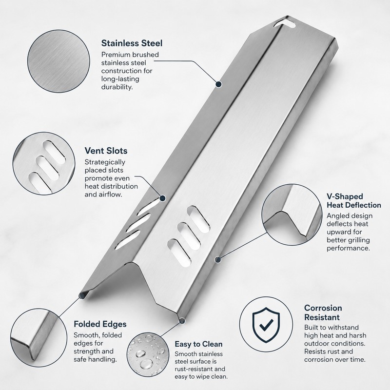 Stainless Steel Grill Heat Tents, Universal Burner Covers for Gas
