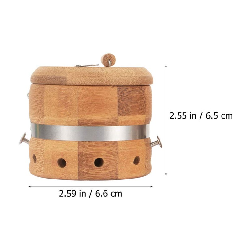 Healifty Moxibustion Box Bamboo Moxa Burner Holder 3- Gear Adjustable