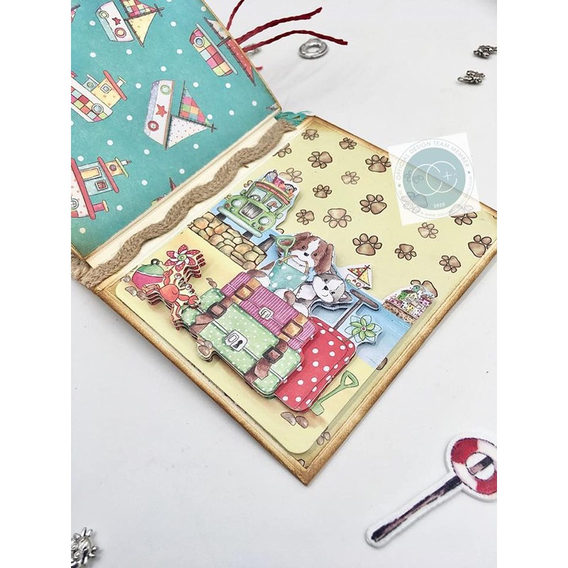 Craft Consortium Sandy Paws 3D Decoupage Set - 10 Sheets,