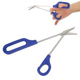 Toenail Scissors, Long Handled Precision Toe Nail Clippers, Stainless Steel Sharp Toenail Cutter Ergonomic Cuticle Scissors Nail Nippers for Beauty Salon, Blue
