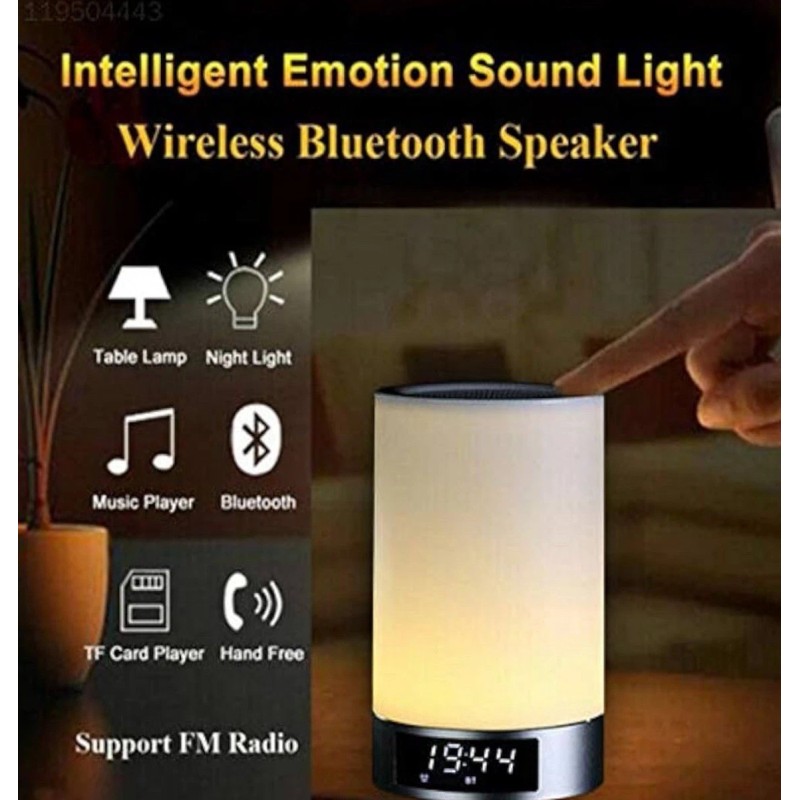 Marrado Wireless Bluetooth Speaker LED Touch Night Light Alarm Clock