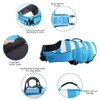 Dog Life Jacket Classic Stripes,Adjustable High with Strong Rescue Handle
