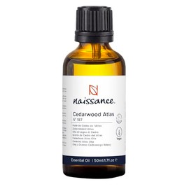 Naissance Cedarwood (Atlas) Essential Oil (No. 187) 50ml - Pure, Natural, Cruelty Free, Vegan - for Aromatherapy, Massage Blend & Diffusers