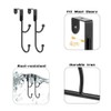 2 Pack Over Door Hook,Heavy Duty Door Black Hook with