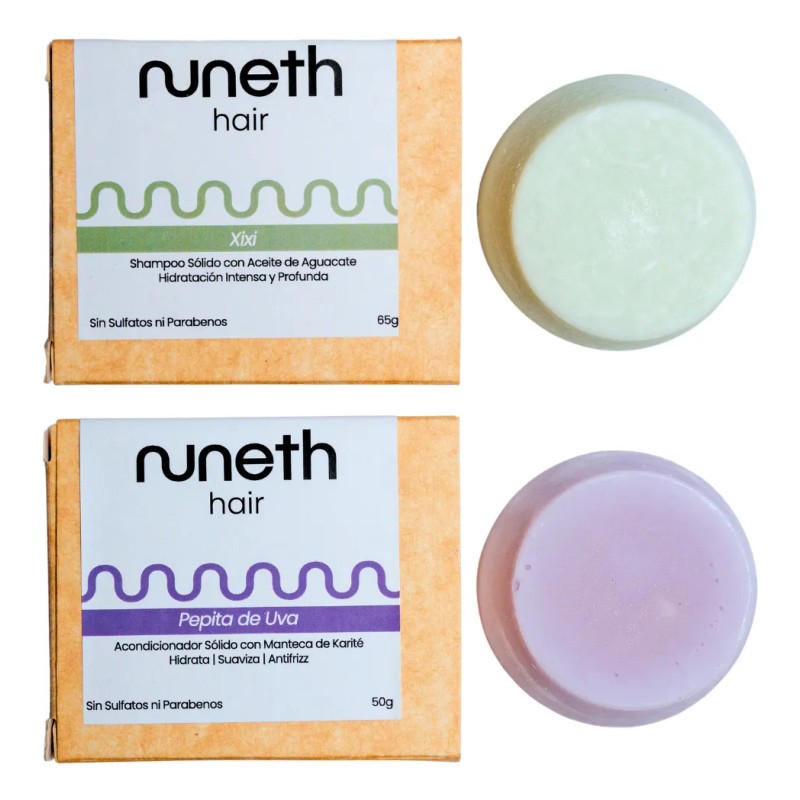 Kit Hidratación Shampoo Y Acondicionador Sólido - Nuneth