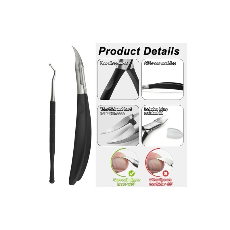 Toenail Clippers for Ingrown Toenail Tool,Toe Nail Clippers for Thick