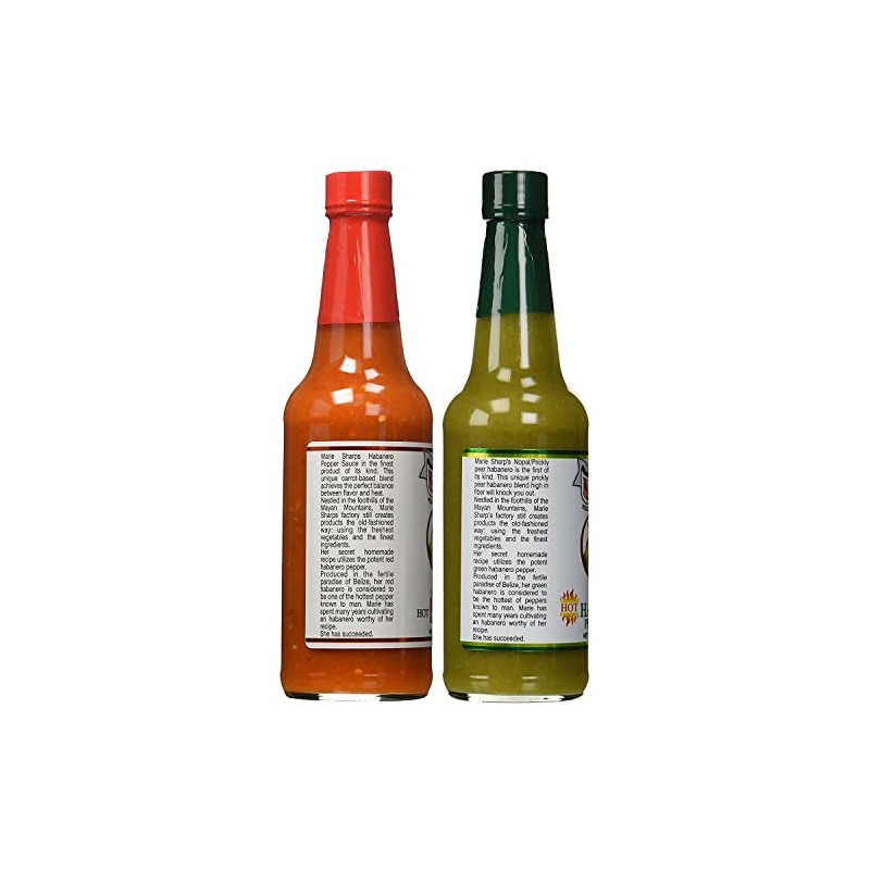 Marie Sharp's HOT and Green Habanero Pepper Sauce 10oz