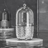 Snblzhef Makeup Brush Holder with Lid 360 Rotating Clear Dustproof
