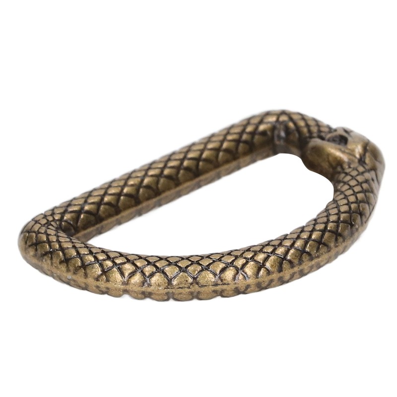 20Pcs Metal D Rings Snake Pattern Wear Resistant Metal Rings