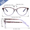 Przene 4 Pack Cat Eye Reading Glasses for Women Blue