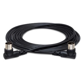 Hosa MID-303RR Right-angle MIDI Cable, Right-angle 5-pin DIN to Same, 3 Feet