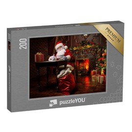 puzzleYOU: Jigsaw Puzzle 200 Pieces "Santa Claus Prepares for Christmas, Wish List"