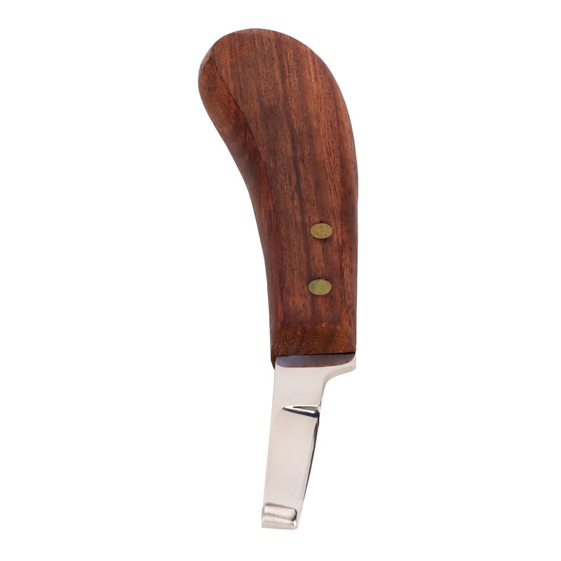 Steel Hoof Knife with Wooden Handle Pointed Cattle Livestock Hand