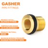 GASHER 1PCS Brass 1" Female 1-1/4" Male Bulkhead Tank Connector