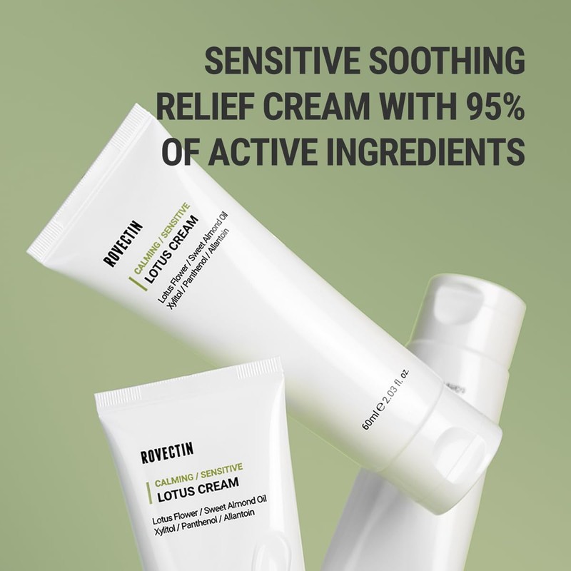ROVECTIN Calming Lotus Cream – Lightweight Hydrating & Soothing Moisturizer