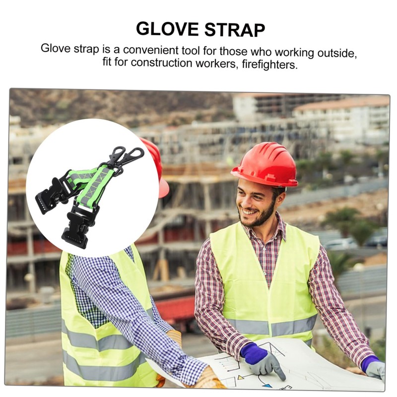 Hohopeti 2pcs Firefighter Glove Holder Straps Double Clasp Design Construction