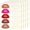 5 hojas de silicona falsas para practicar tatuajes de labios,