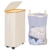 iEGrow 75L Slim Laundry Hamper with Wheels,Clothes Hamper for Laundry,Laundry